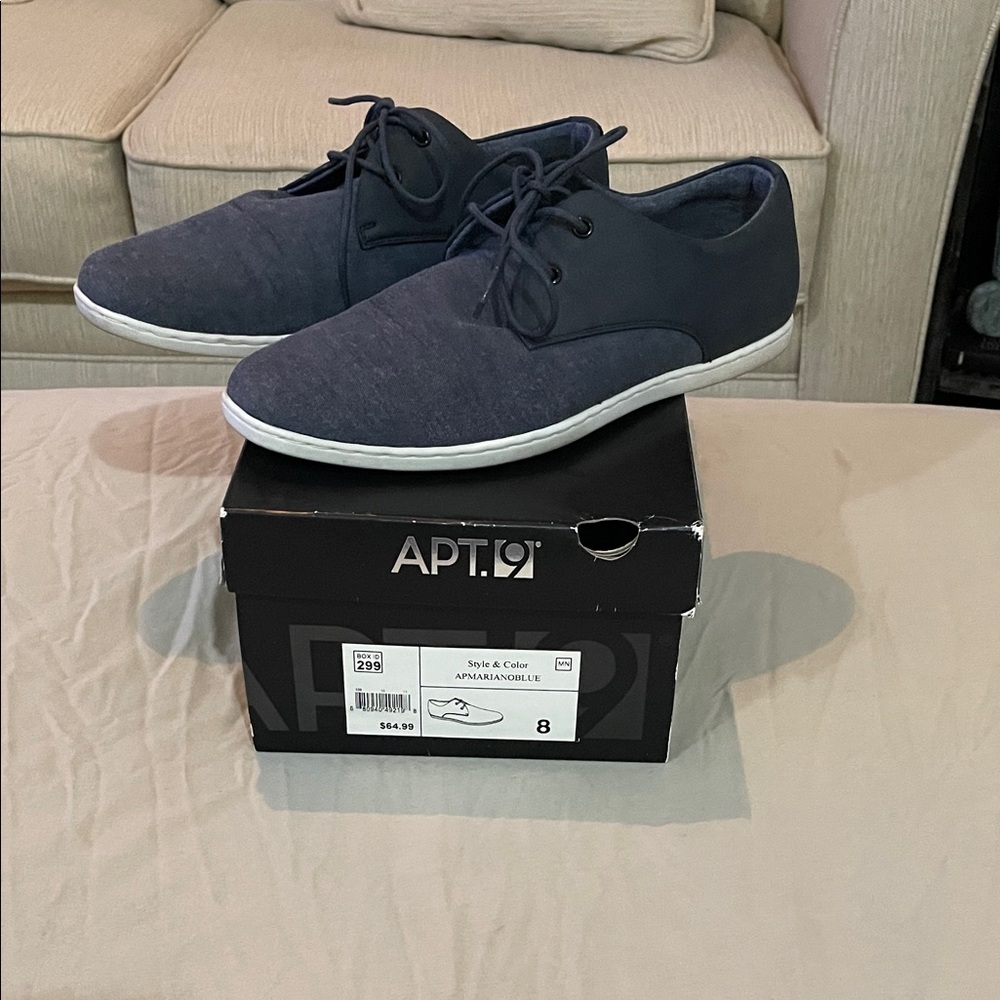 Apt. 9 Men's Blue/Grey Shoes - size 8